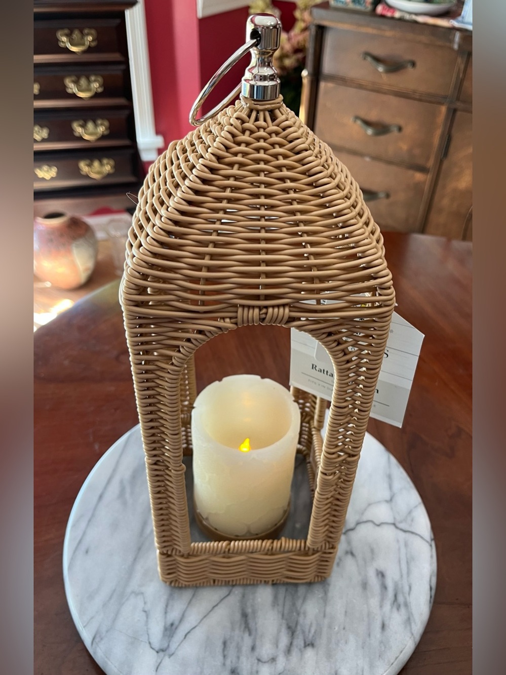 NWT: Rattan Lantern 15” My Texas House by Erin Vogelpohl, Summer Outdoors 2026
